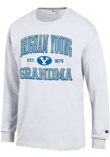 Champion BYU Cougars White Est. Date Grandma Jersey Long Sleeve T Shirt