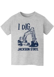 Vive La Fete Jackson State Tigers Youth Grey Excavator Short Sleeve T-Shirt