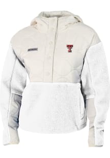 Columbia Texas Tech Red Raiders Womens White Cloud Point Fleece Light Weight Jacket