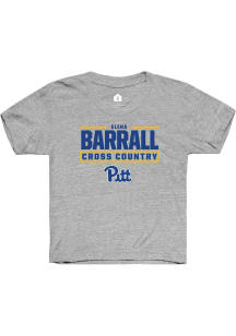 Elena Barrall Pitt Panthers Youth Grey NIL Stacked Box Player Tee