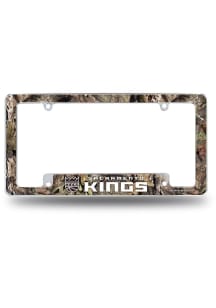 Sacramento Kings Camo Mossy Oak All Over Chrome License Plate Frame - White