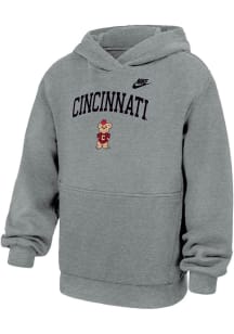 Nike Cincinnati Bearcats Youth Grey Vault Arch Long Sleeve Hoodie