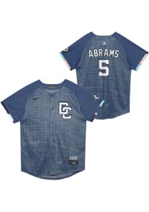 CJ Abrams  Washington Nationals Boys Blue City Connect Baseball Jersey