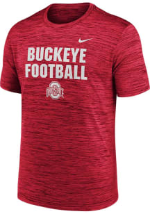 Nike Ohio State Buckeyes Red Velocity Football Short Sleeve T Shirt