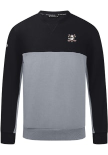 Levelwear Anaheim Ducks Mens Black Legacy Embroidered 3D Patch Long Sleeve Crew Sweatshirt