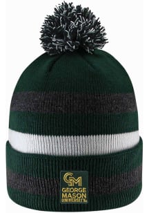 LogoFit George Mason University Green Primetime Cuff Pom Mens Knit Hat