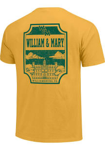 William & Mary Tribe Gold Campus Badge Short Sleeve T Shirt