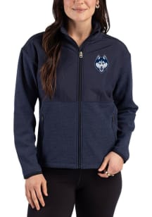 Cutter and Buck UConn Huskies Womens Navy Blue Hunts Point Eco Light Weight Jacket