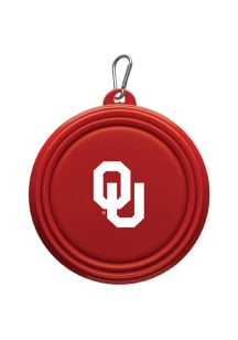 Oklahoma Sooners Collapsible Silicone Dog Pet Bowl Crimson