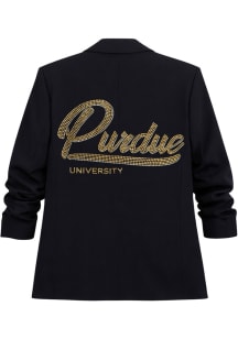 Purdue Boilermakers Womens Black Script Blazer Medium Weight Jacket