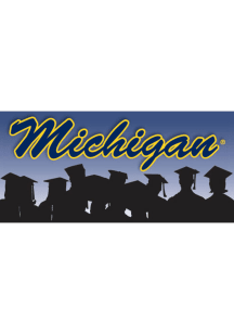 Michigan Wolverines Graduation Design Card - Blue