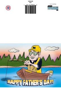 Michigan Wolverines Fathers Day Card - Blue