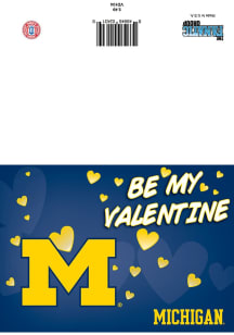 Michigan Wolverines Valentines Day Card Card - Blue