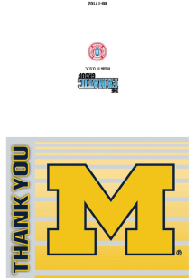 Michigan Wolverines Thank You Card - Blue