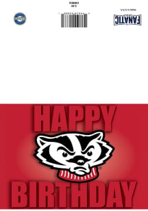 Wisconsin Badgers Bucky HBD Head Card -