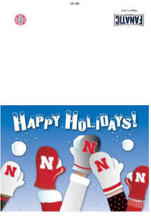 Nebraska Cornhuskers Happy Holidays Card -