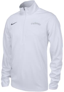 Nike Iowa State Cyclones Mens White Cyclones Script Long Sleeve Qtr Zip Pullover