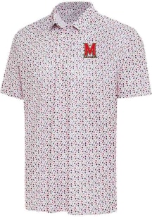 Antigua Maryland Terrapins Mens White Hero Short Sleeve Polo