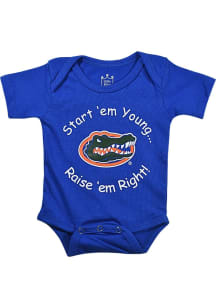 Little King Florida Gators Baby Blue Game Day Short Sleeve One Piece