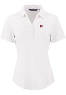 Cutter and Buck Rutgers Scarlet Knights Womens White Forge Eco Polo Short Sleeve Polo Shirt