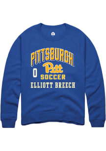 Elliott Breech Pitt Panthers Mens Blue NIL Arch Logo Player Crew