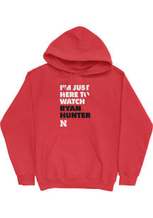 Ryan Hunter Campus Ink Nebraska Cornhuskers Youth Here to Watch Hoodie Long Sleeve Player Hoodie R..