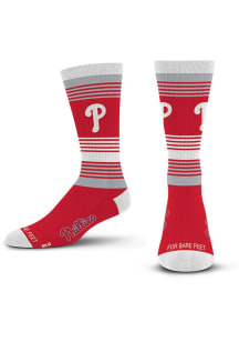 Philadelphia Phillies Red Ombre Stripe Youth Crew Socks