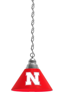 Nebraska Cornhuskers Single Silver Billiard Lamp