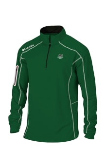 Columbia Cleveland State Vikings Mens Green Shotgun Long Sleeve Qtr Zip Pullover