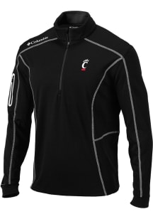 Columbia Cincinnati Bearcats Mens Black Shotgun Long Sleeve Qtr Zip Pullover