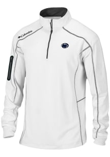 Columbia Penn State Nittany Lions Mens White Shotgun Long Sleeve Qtr Zip Pullover