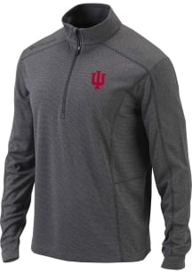 Columbia Indiana Hoosiers Mens Charcoal Shotgun Long Sleeve Qtr Zip Pullover