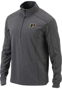 Columbia Purdue Boilermakers Mens Charcoal Shotgun Long Sleeve Qtr Zip Pullover