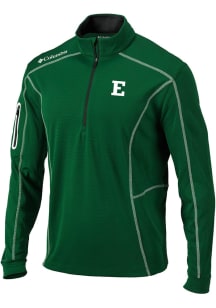 Columbia Eastern Michigan Eagles Mens Green Shotgun Long Sleeve Qtr Zip Pullover