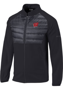 Columbia Wisconsin Badgers Mens Black Heat Seal Omni-Wick In The Element Medium Weight Jacket