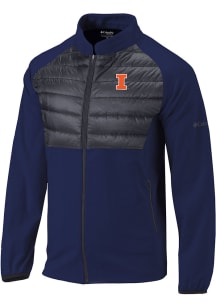 Columbia Illinois Fighting Illini Mens Navy Blue Heat Seal Omni-Wick In The Element Medium Weight..