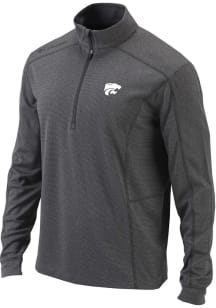 Columbia K-State Wildcats Mens Grey Shotgun Long Sleeve Qtr Zip Pullover