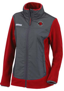 Columbia Toronto Raptors Womens Red Heat Seal Basin Butte Full Zip Light Weight Jacket