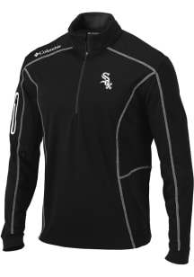 Columbia Chicago White Sox Mens Black Heat Seal Omni-Wick Shotgun Long Sleeve Qtr Zip Pullover