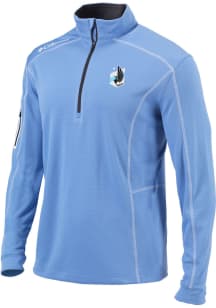 Columbia Minnesota United FC Mens Blue Heat Seal Omni-Wick Shotgun Long Sleeve Qtr Zip Pullover