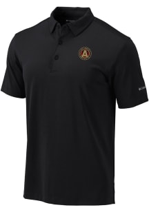 Columbia Atlanta United FC Mens Black Heat Seal Omni-Wick Drive Short Sleeve Polo