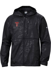 Columbia Texas Tech Red Raiders Mens Black Camo Flash Forward Light Weight Jacket