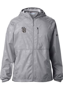 Columbia San Diego Padres Mens Grey Heat Seal Camo Flash Forward Light Weight Jacket