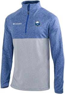 Columbia Buffalo Sabres Mens Blue Heat Seal Omni Wick Rockin It Long Sleeve Qtr Zip Pullover