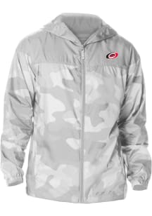 Columbia Carolina Hurricanes Mens Grey Heat Seal Camo Flash Challenger Light Weight Jacket