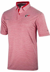 Columbia Carolina Hurricanes Mens Red Heat Seal Golden Hills Polo Short Sleeve Polo