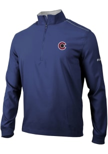 Columbia Colorado Avalanche Mens Navy Blue Heat Seal Bogey's Paradise Long Sleeve Qtr Zip Pullover