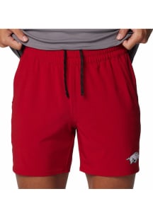 Columbia Arkansas Razorbacks Mens Cardinal Terminal Roamer Shorts