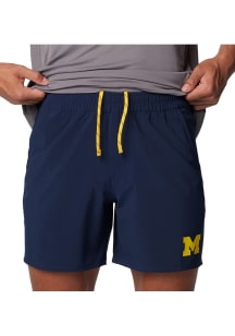 Columbia Michigan Wolverines Mens Blue Terminal Roamer Shorts