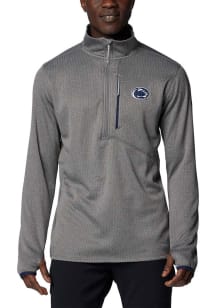 Columbia Penn State Nittany Lions Mens Grey Park View Long Sleeve Qtr Zip Pullover